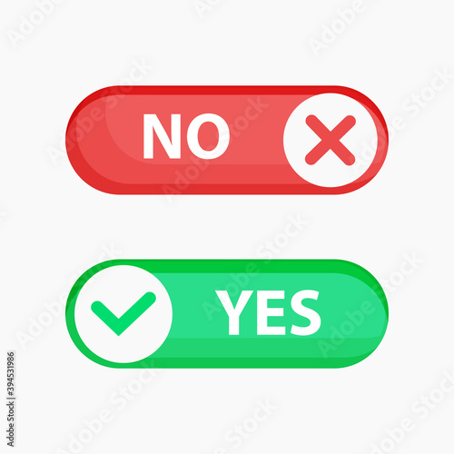 Yes and no switch button