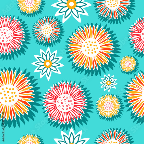 seamless floral sunflower pattern