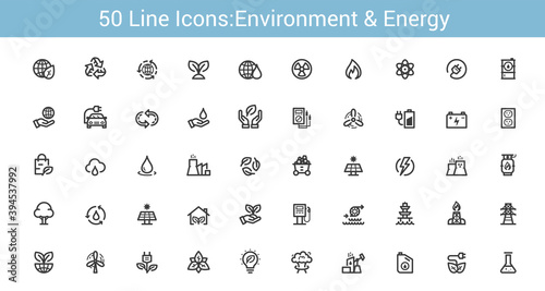 Environment and Energy Line icon
