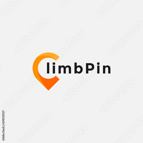 C Letter Pin Logo with a simple design