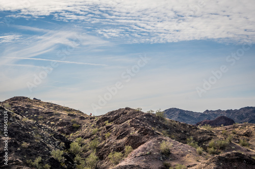 An overlooking view of nature in Buckskin Mountain SP, Arizona