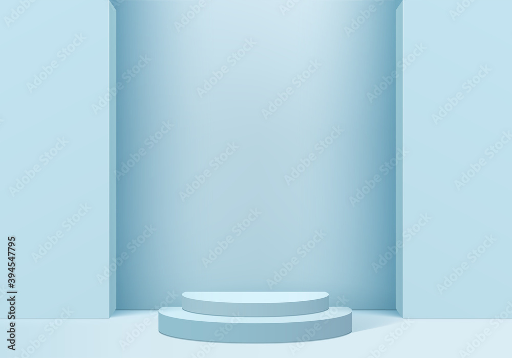 Minimal blue Podium and scene with 3d render vector in abstract background composition, 3d illustration mock up scene geometry shape platform forms for product display. stage for product in modern. Minimal blue Podium and scene with 3d render vector in abstract background composition, 3d illustration mock up scene geometry shape platform forms for product display. stage for product in modern.