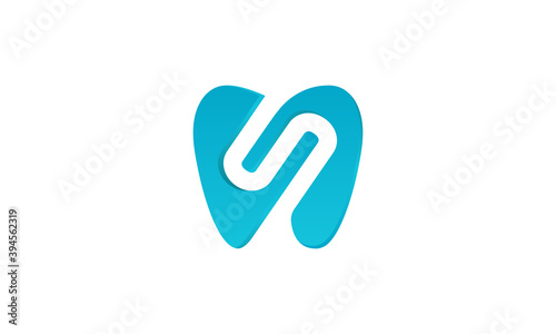 Creative Vector Illustration Logo Design. Initial Letter S and Dental Logo Concept.