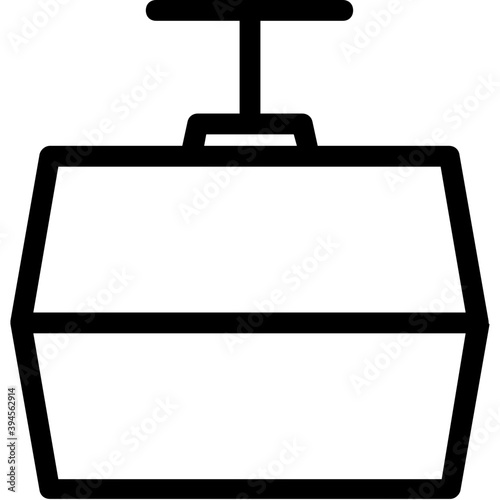 
Ropeway Line Vector Icon
