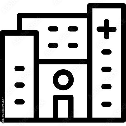 
Hospital Line Vector Icon
