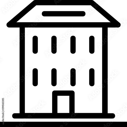 
Building Line Vector Icon
