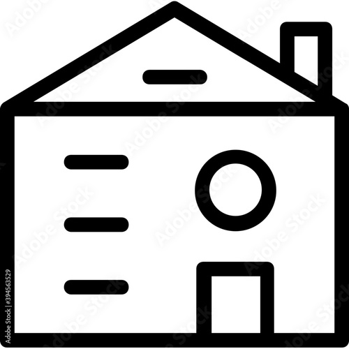 
Building Line Vector Icon
