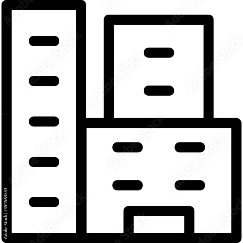 
Building Line Vector Icon

