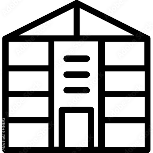 
Building Line Vector Icon
