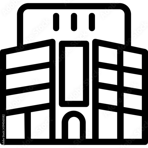 
Building Line Vector Icon
