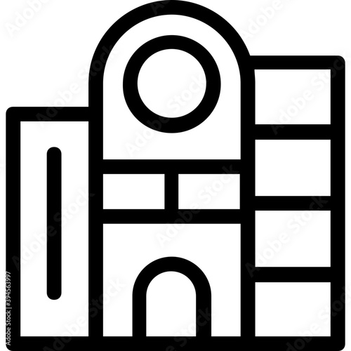 
Building Line Vector Icon
