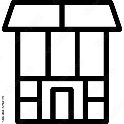 
Building Line Vector Icon
