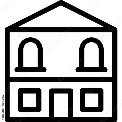 
Building Line Vector Icon
