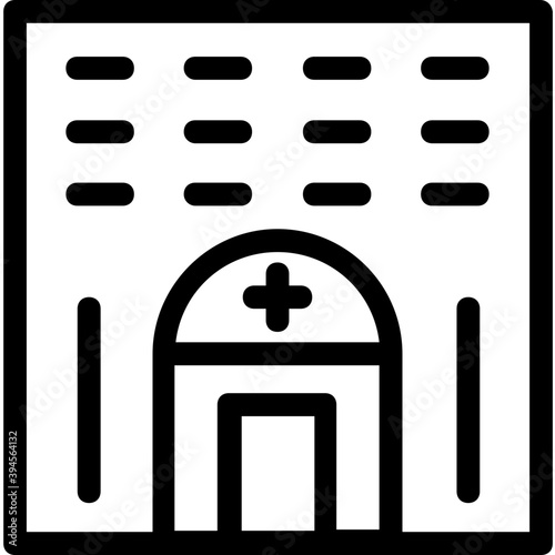 
Hospital Line Vector Icon
