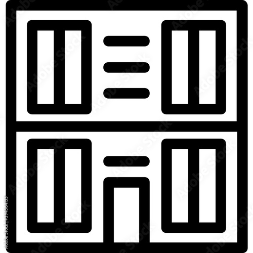 
Building Line Vector Icon
