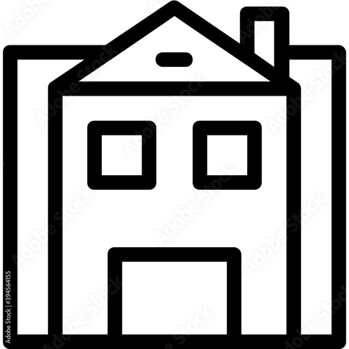 
Building Line Vector Icon
