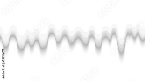 White flowing liquid. Drops of milk. Cream. Yogurt. Vector illustration.