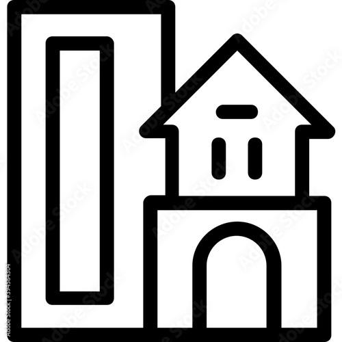 
Building Line Vector Icon
