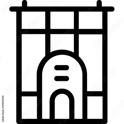 
Building Line Vector Icon
