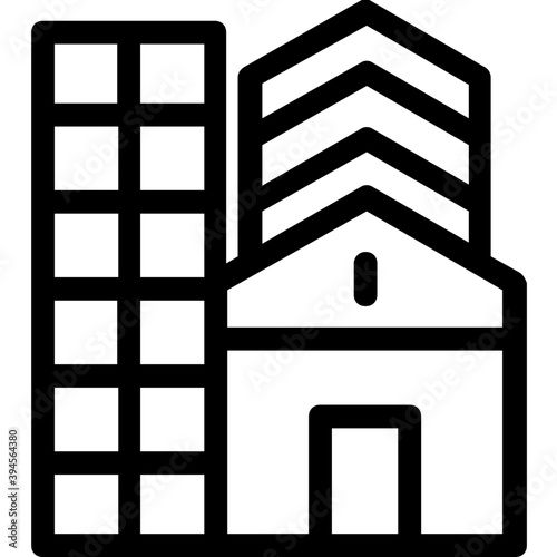 
Building Line Vector Icon
