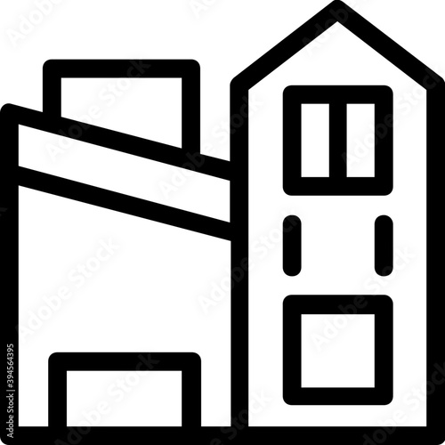 
Building Line Vector Icon
