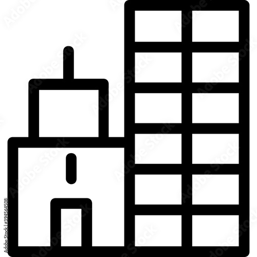 
Building Line Vector Icon
