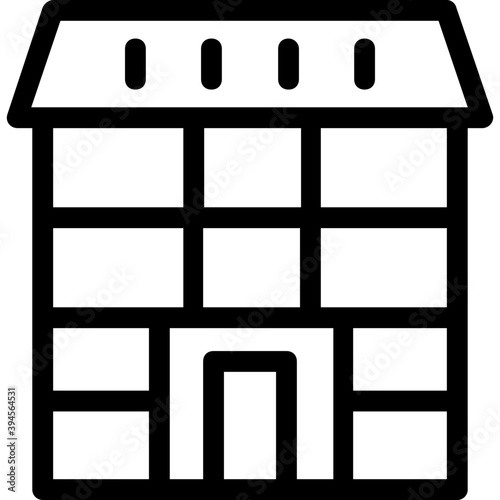 
Building Line Vector Icon
