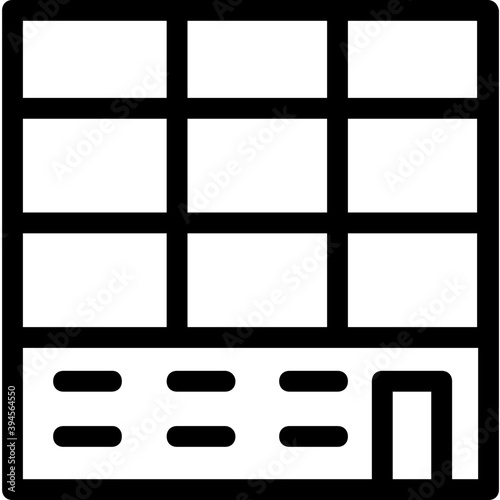 
Building Line Vector Icon

