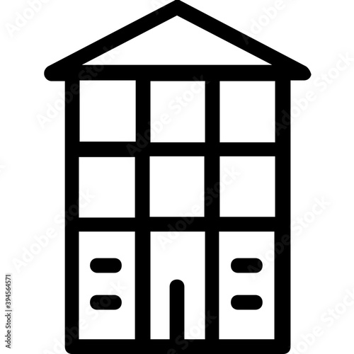 
Building Line Vector Icon
