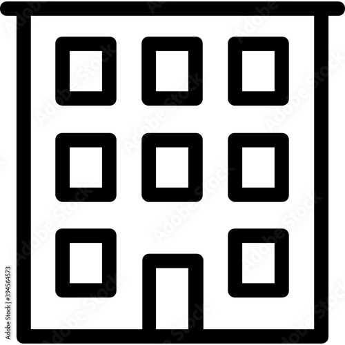 
Building Line Vector Icon
