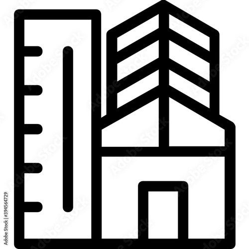 
Building Line Vector Icon
