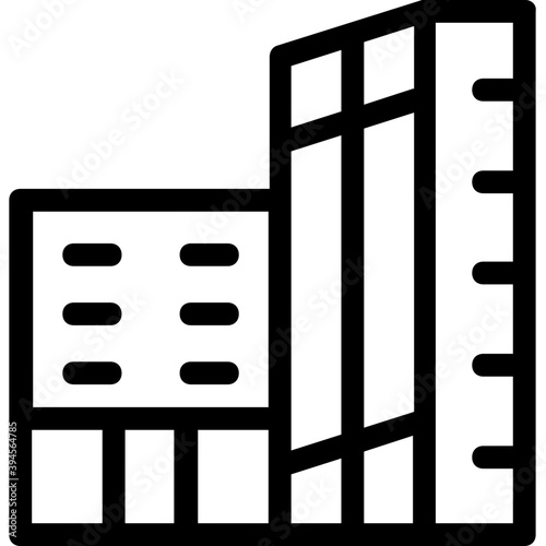 
Building Line Vector Icon
