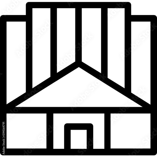 
Building Line Vector Icon
