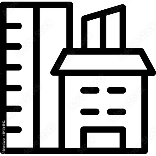
Building Line Vector Icon
