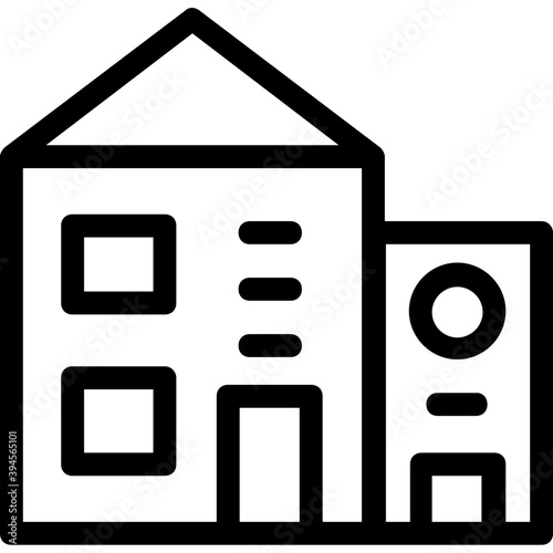 
Building Line Vector Icon
