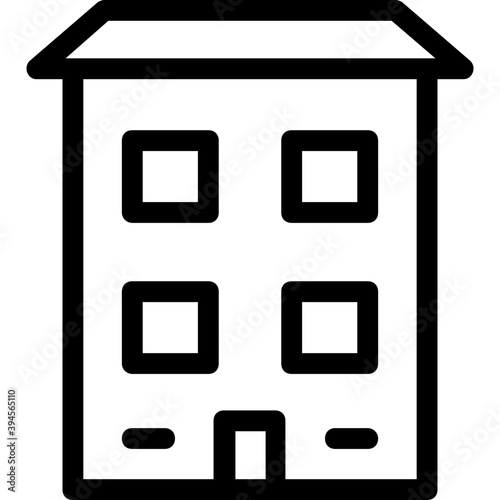 
Building Line Vector Icon
