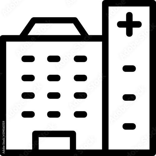 
Hospital Line Vector Icon
