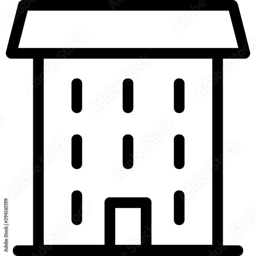 
Building Line Vector Icon
