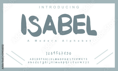 Isabel font. Minimal modern alphabet fonts. Typography minimalist urban digital fashion future creative logo font. vector illustration