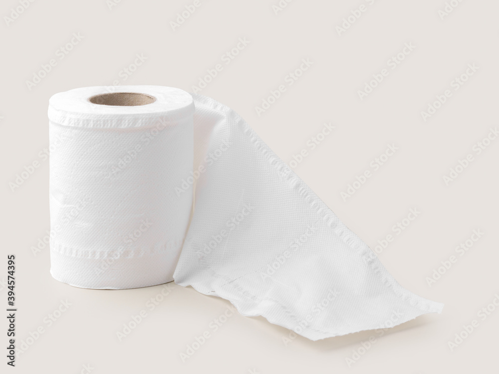 Roll of toilet paper isolated on bright background Roll of toilet paper isolated on bright background