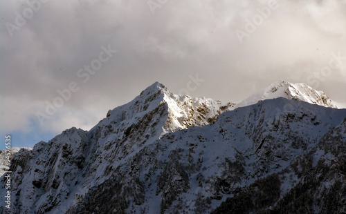 snow covered mountains