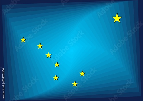 Alaska Gradient Flag - Illustration, 
Three dimensional flag of Alaska