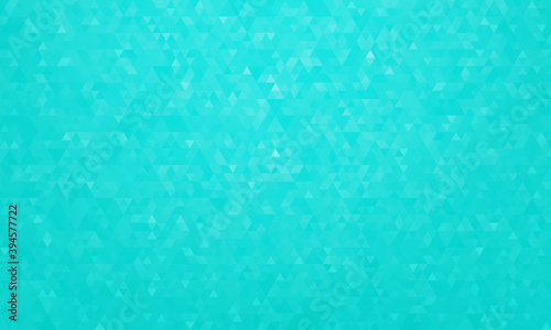 Abstract geometric background, pattern of triangles in tiffany blue, design for poster, banner, card and template. Vector illustration