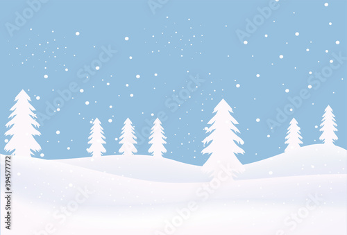 Christmas background with winter © hamdhan23