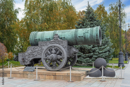 Tsar Cannon, Moscow Kremlin, Russia. Tsar Cannon in Moscow Kremlin, a monument of Russian artillery casting art