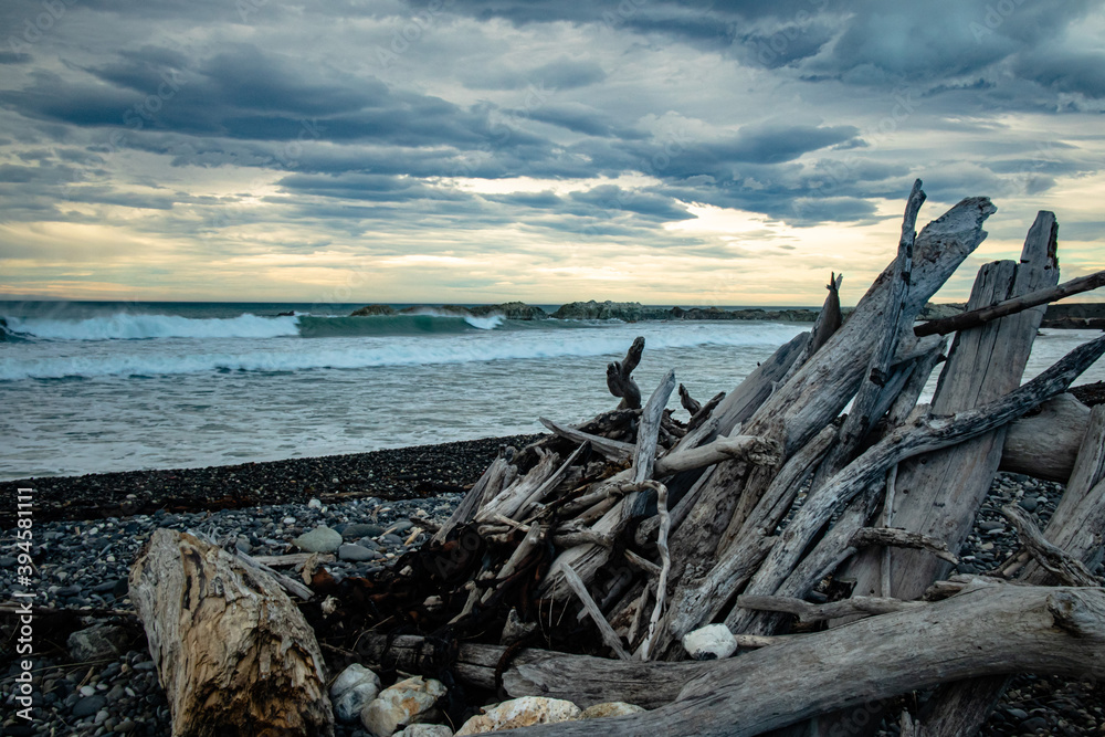 Ward Beach, South Island, New Zealand, in the early morning