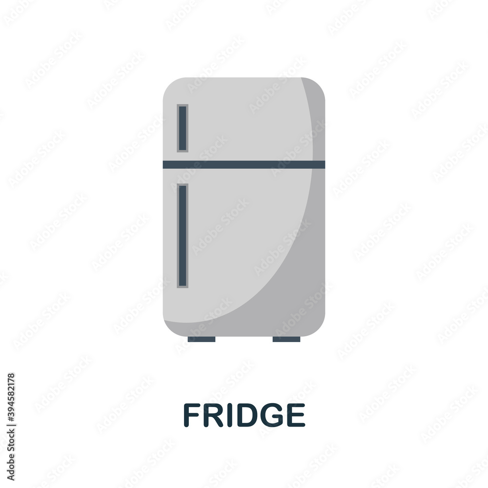 Fridge icon. Simple element from kitchen appliances collection. Creative Fridge icon for web design, templates, infographics and more Fridge icon. Simple element from kitchen appliances collection. Creative Fridge icon for web design, templates, infographics and more