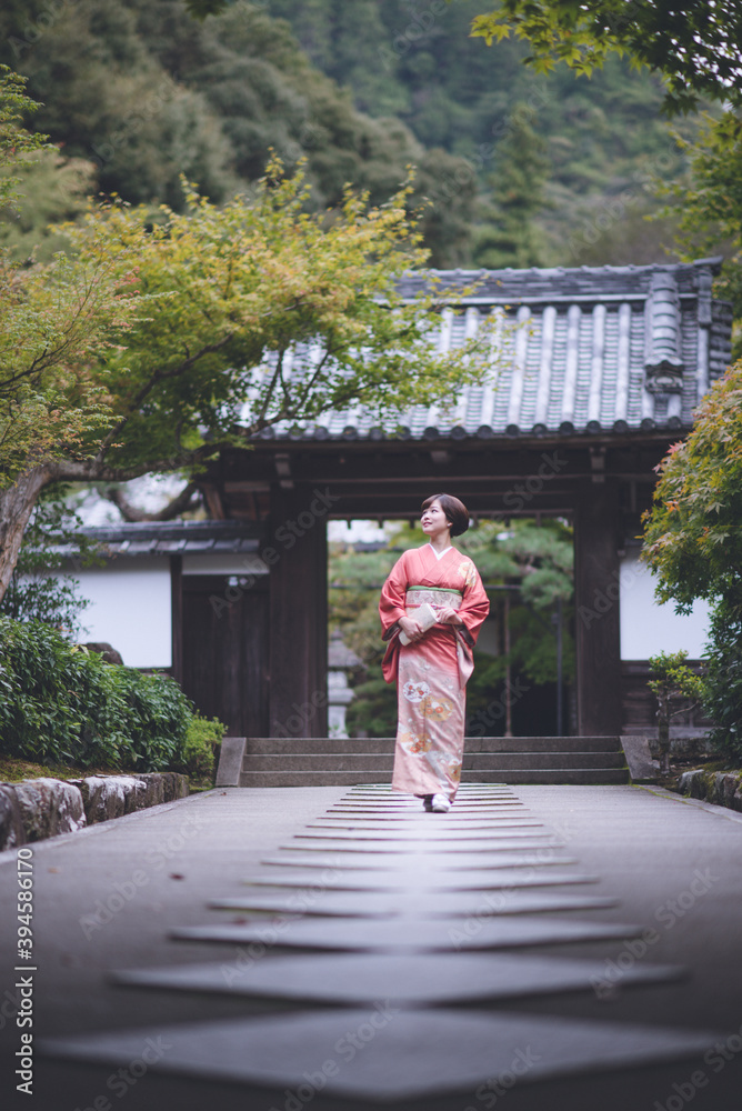 京都 南禅寺 女性着物 古き良き日本 京都 南禅寺 女性着物 古き良き日本