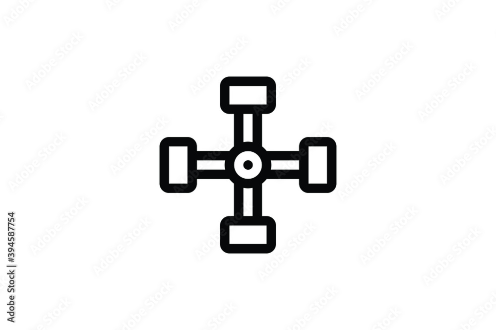 Gym Outline Icon - Square Tools Gym Outline Icon - Square Tools