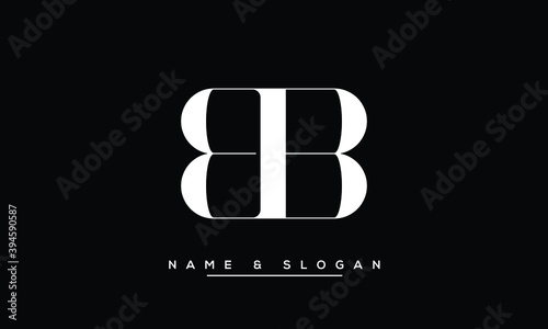 B, BB  Abstract Letters Logo Monogram